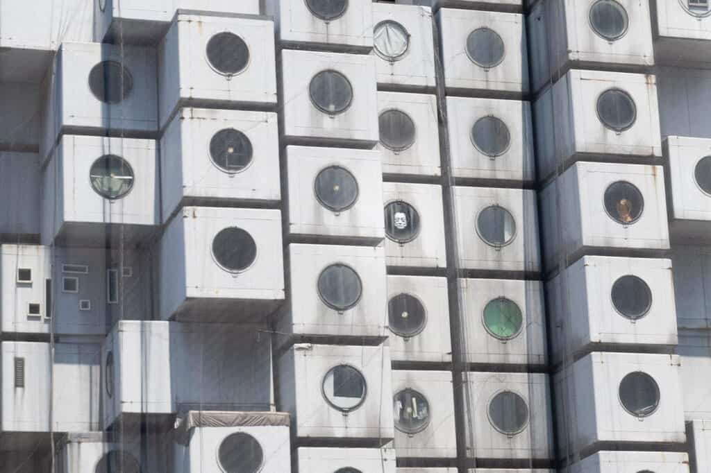 Facade of Nakagin Capsule Tower