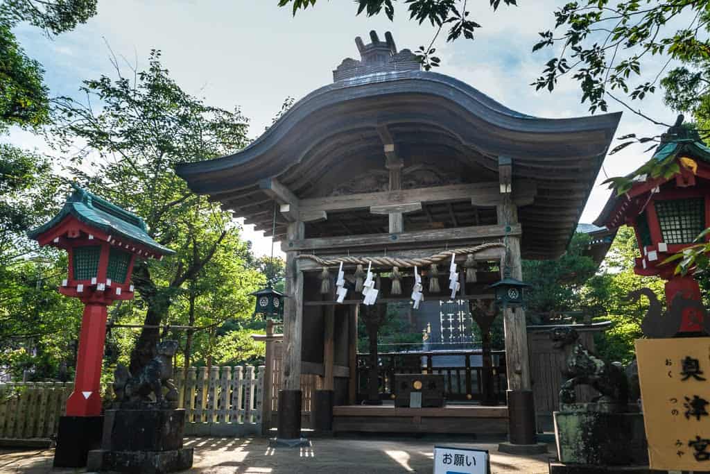 small square shrine in Japan