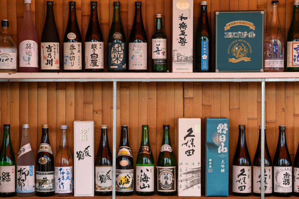Japanese bottles of sake
