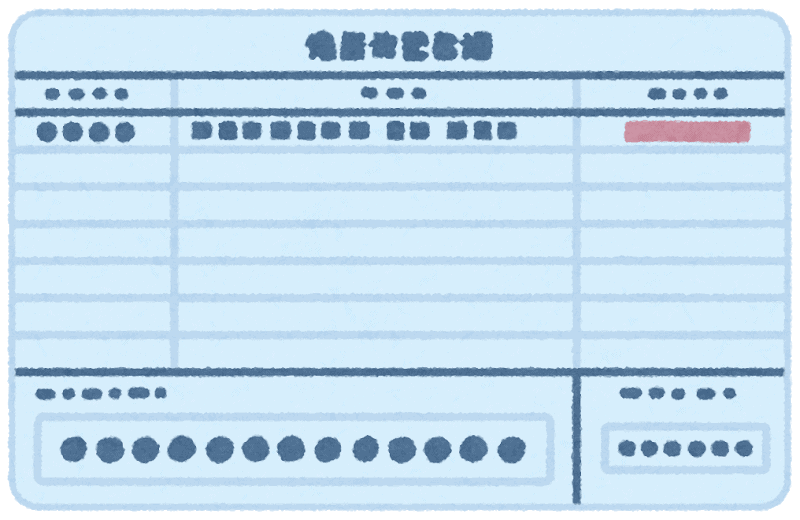 Back of the zairyu residency card in Japan