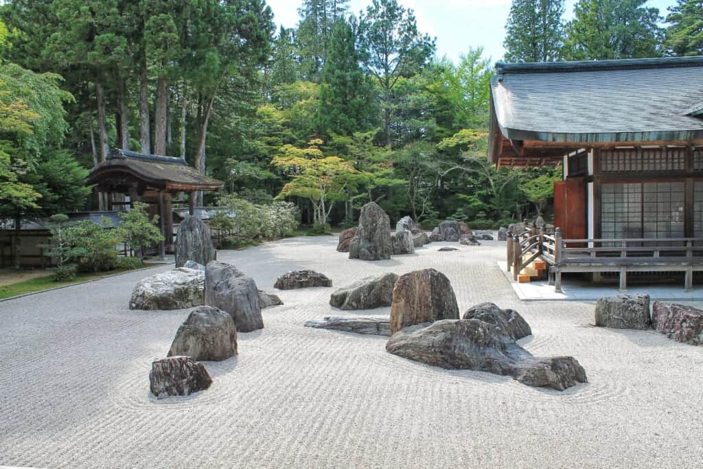 Japanese dry garden of the Kongobuji temple