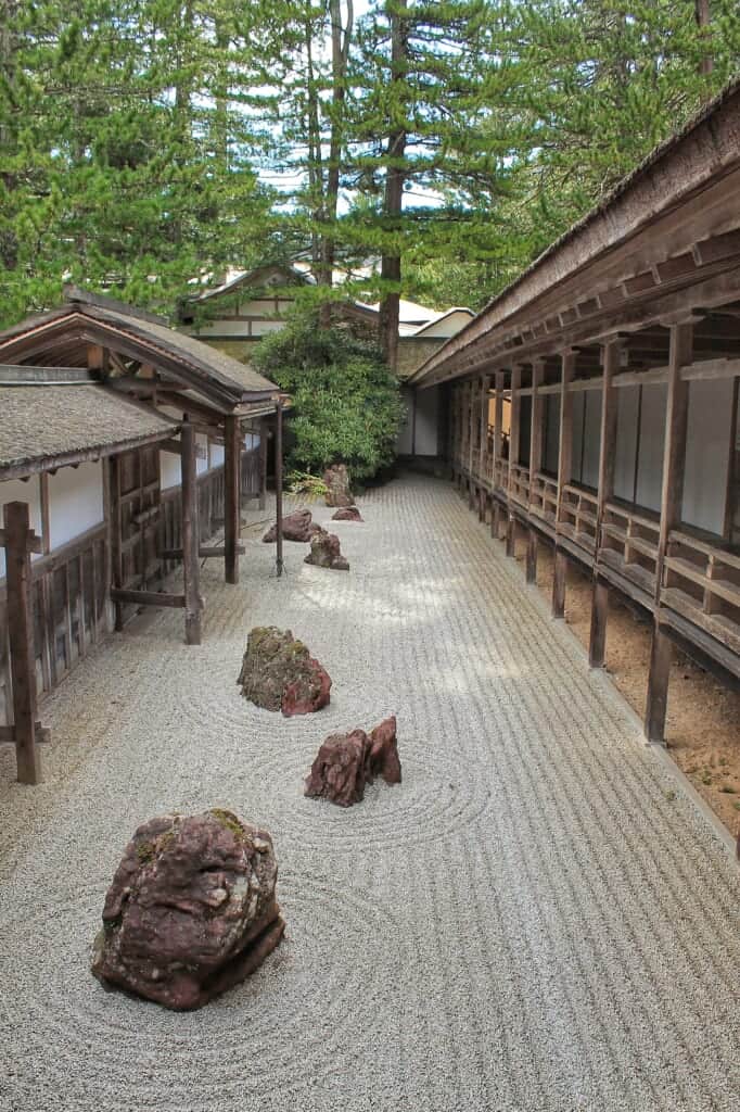 Japanese dry garden of the Kongobuji temple
