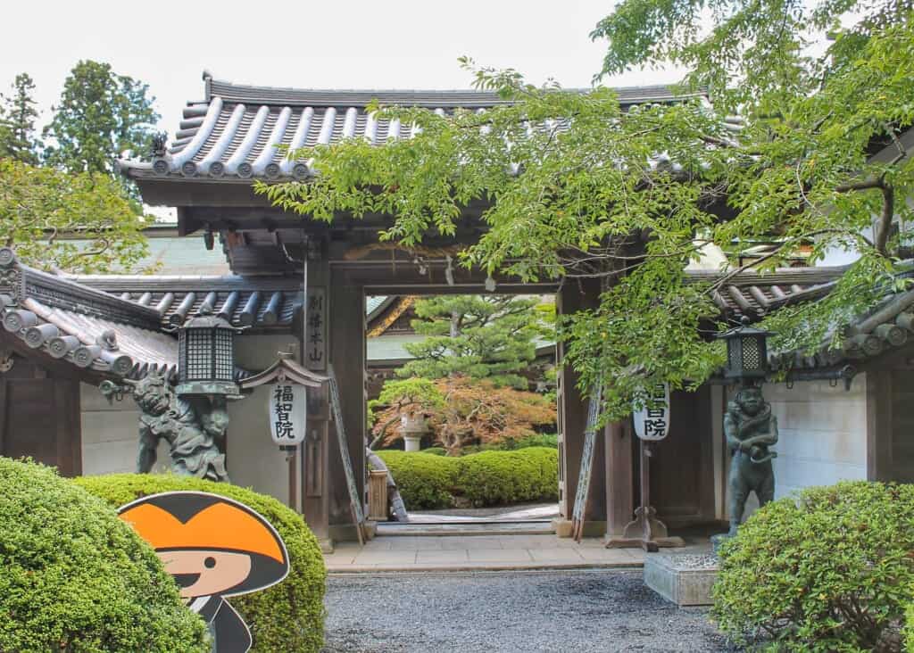 Entrance to Japanese Temple in Japan