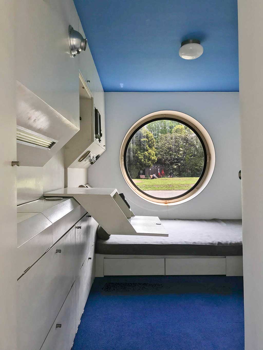 circular window of Nakagin Capsule in  tokyo