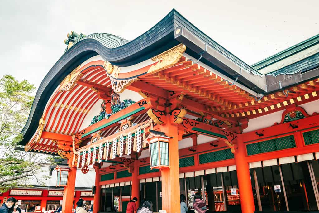Inner pavilion of Fushimi Inari Taisha  in Kyoto, Japan