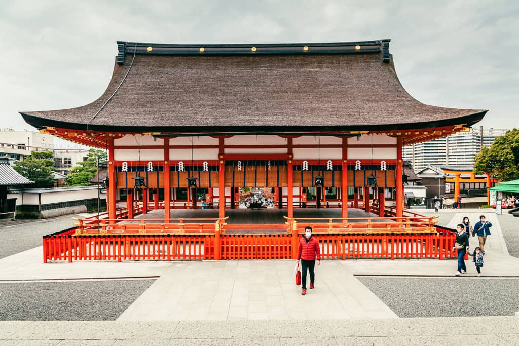 Outer pavillion of Fushimi Inari Taisha Shrine in Japan