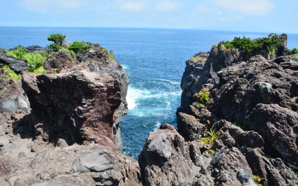 Stone coast of Jogasaki Kaigan in Shizuoka in Japan
