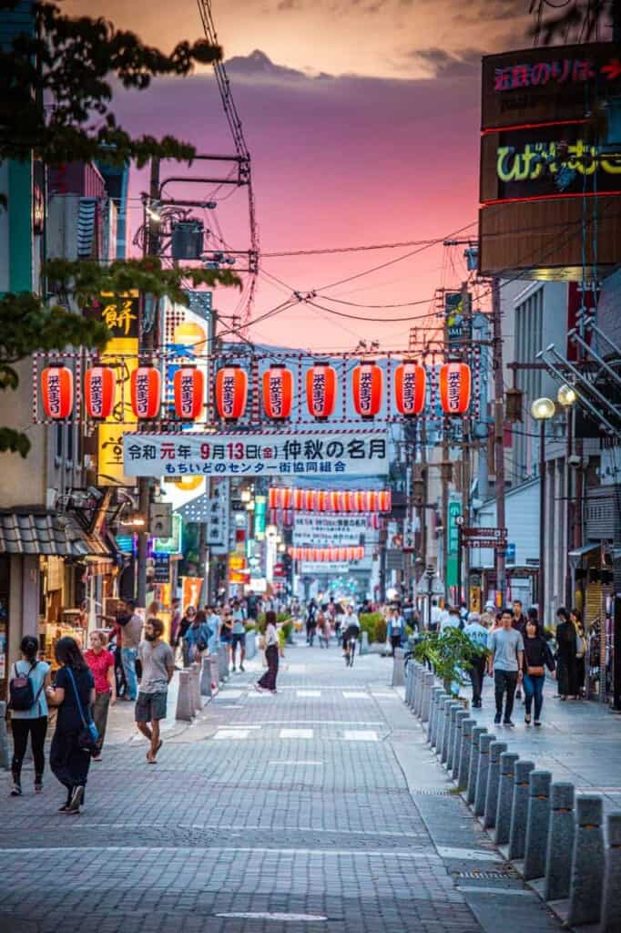 sunset in sanjodori street