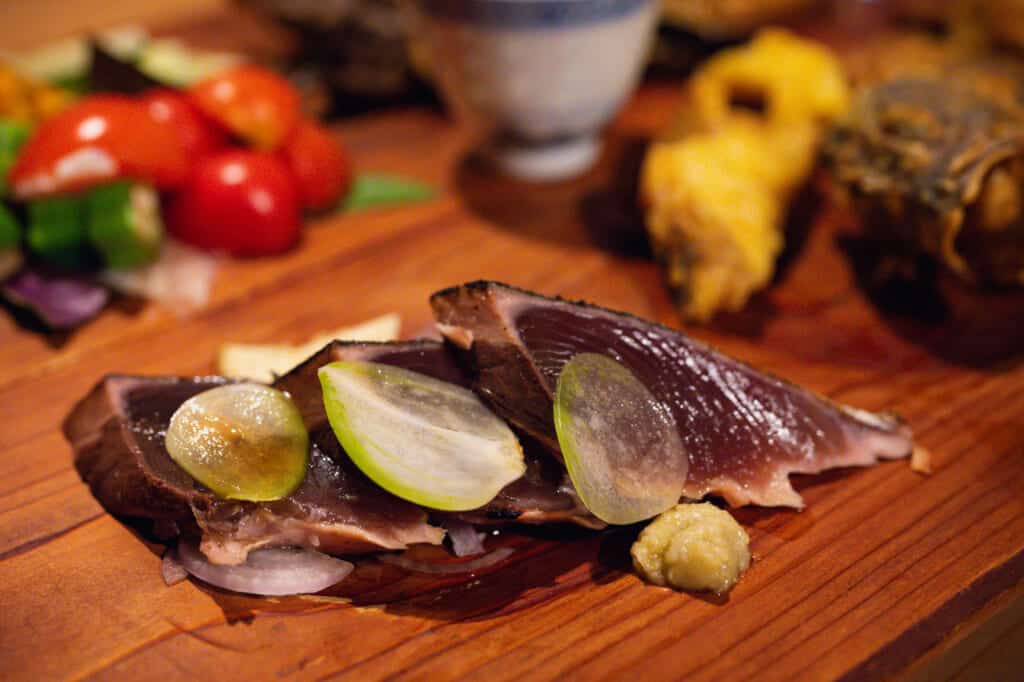 bonito tuna meal on Ogijima Village