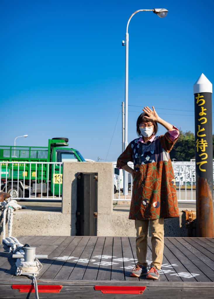 Japanese woman at Ogijima ferry