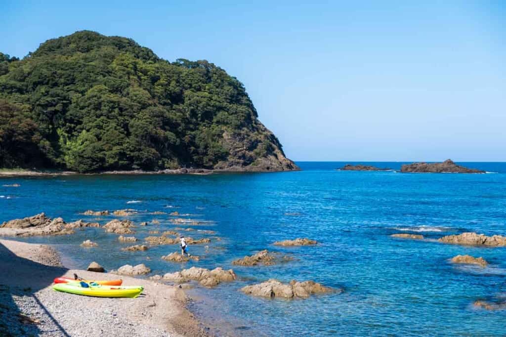 Japanese beach views near Kinosaki onsen