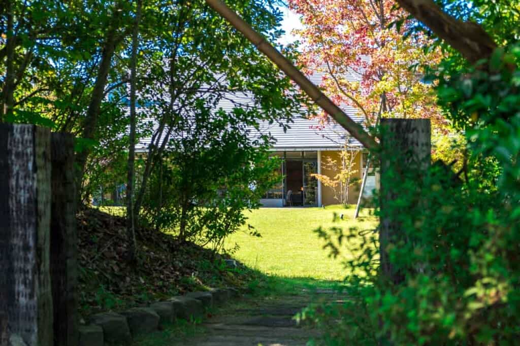 garden views in Japanese restaurant near Amanohashidate