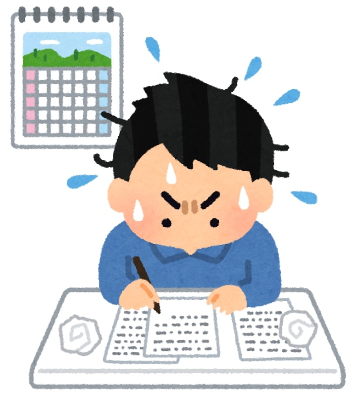 writing man hard working