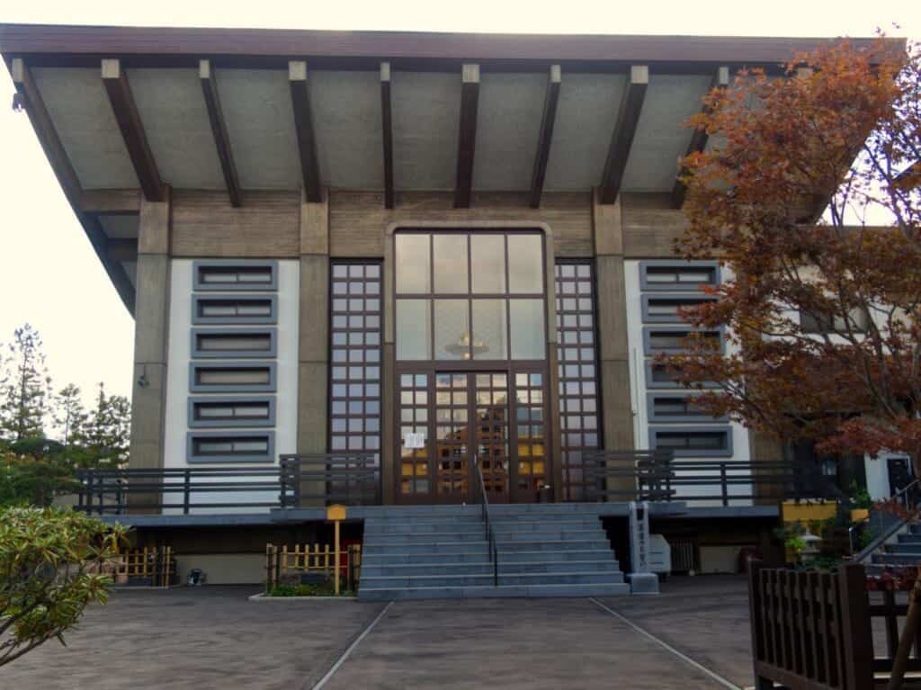 concrete temple structure in Japan