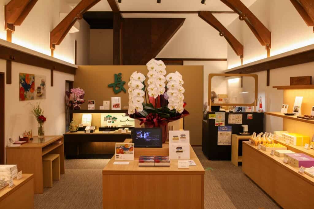 Nagatoya Confectionary interior in Japan