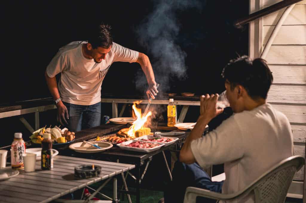 bbqing in shikoku, japan