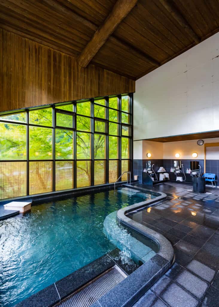 hot spring bath in Shikoku, Japan