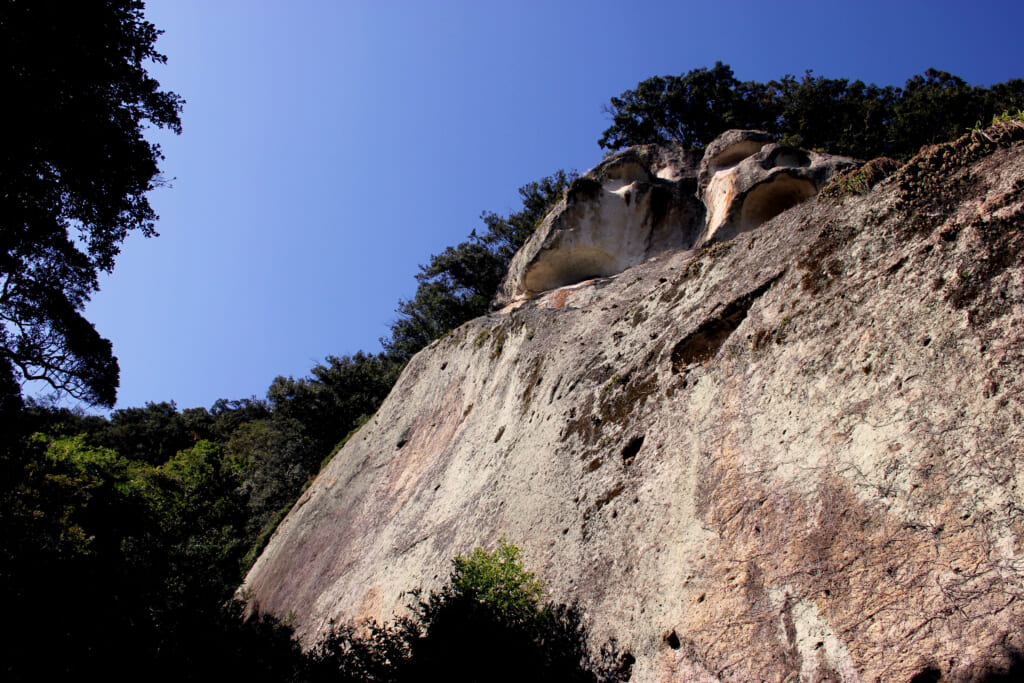 The giant rock where Izanami no Mikoto eternally resides  on the Kumano Kodo