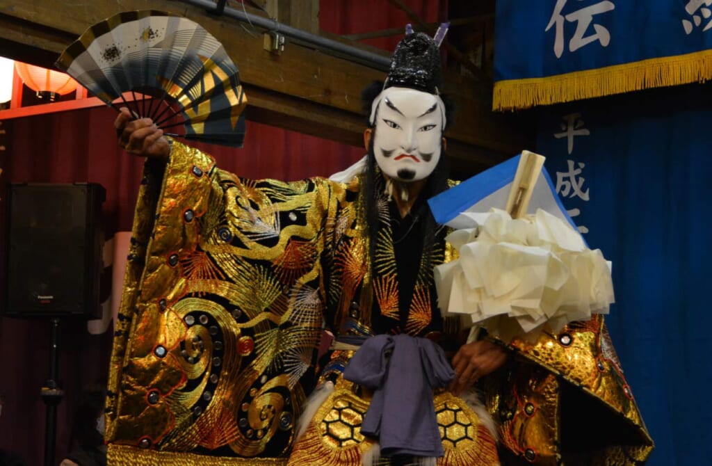 Iwami Kagura at the Sanku Shrine in Hamada City in Japan