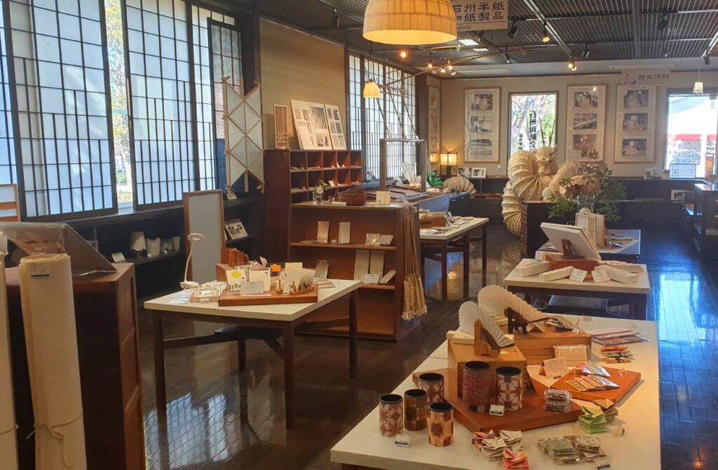 Inside the Sekishu Washi Center in Japan