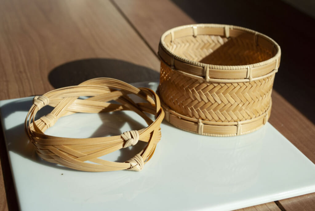 Japanese bamboo bowl craft in Beppu, Japan
