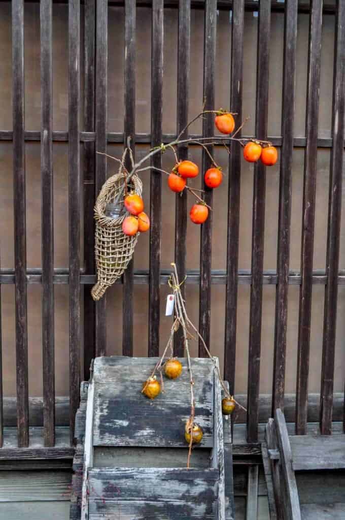 Dried persimmons are everywhere in Nakatsugawa