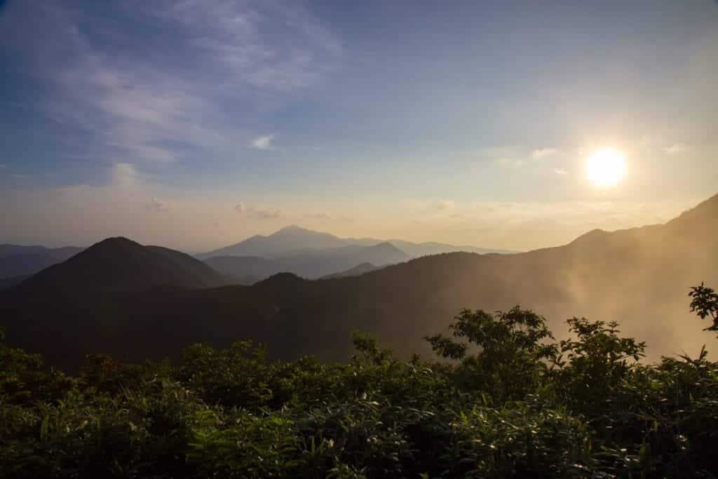 beautiful mountain landscape in fukushima