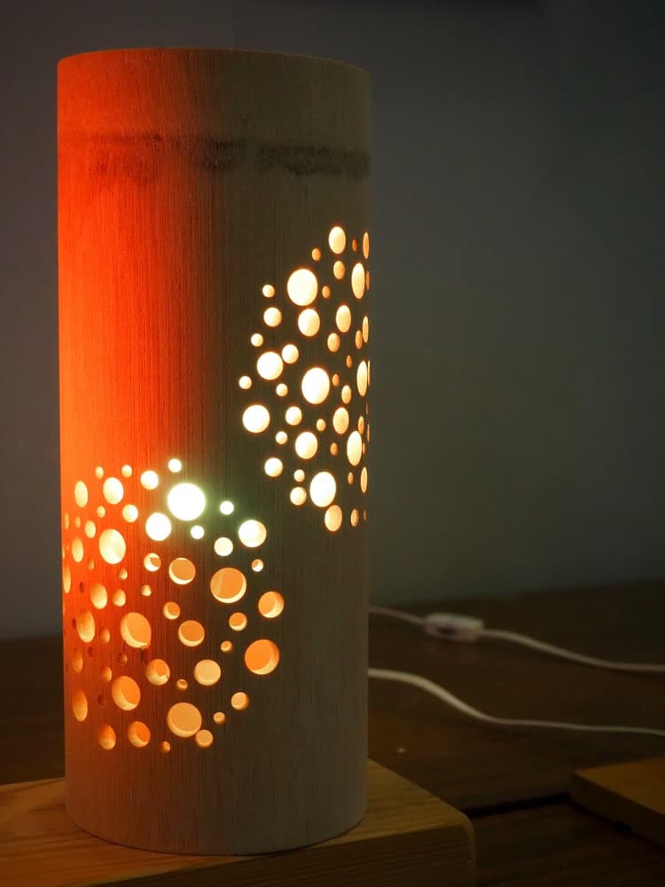 finished bamboo  lantern