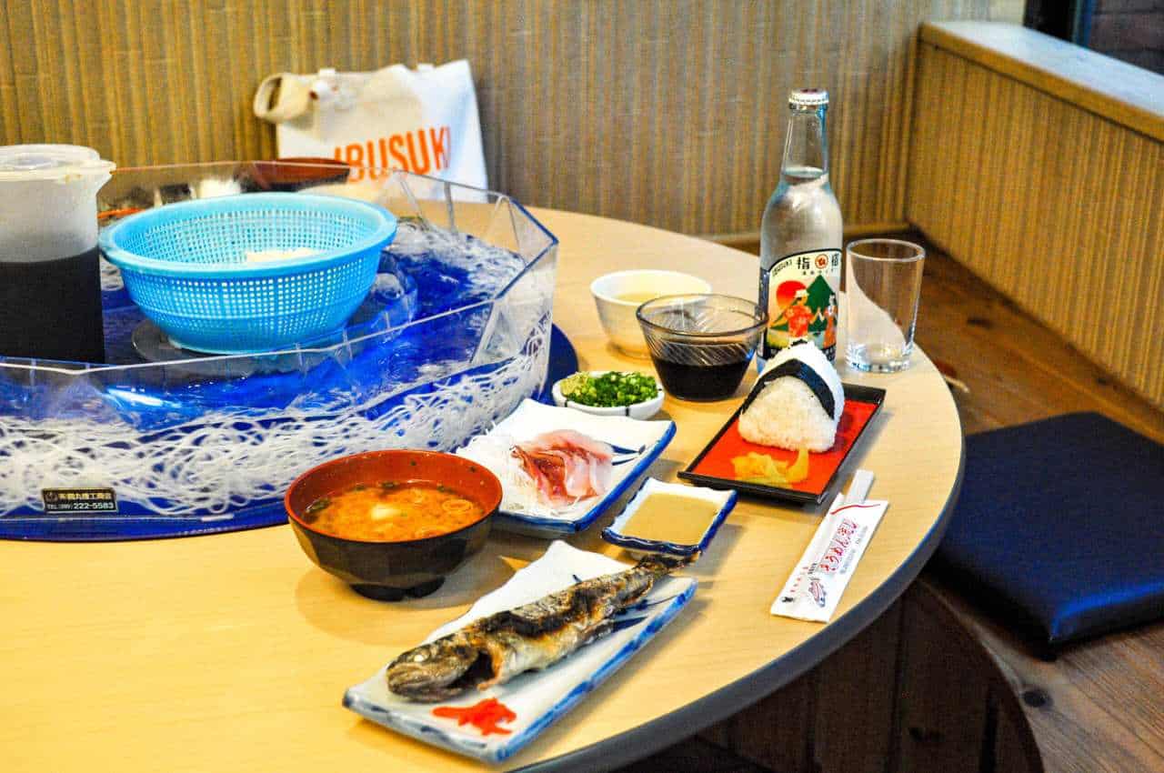 Meal with local delicacies