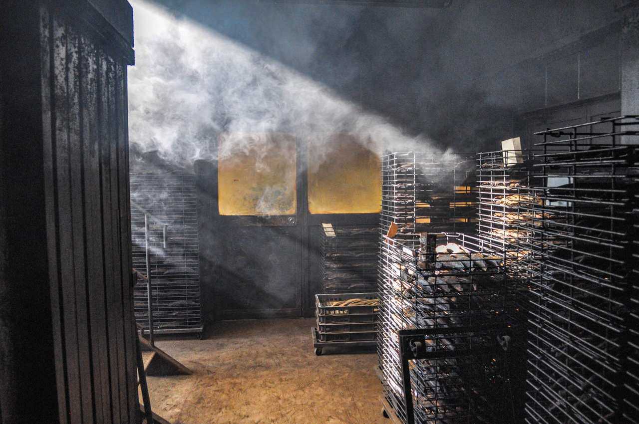 Morning light in the factory