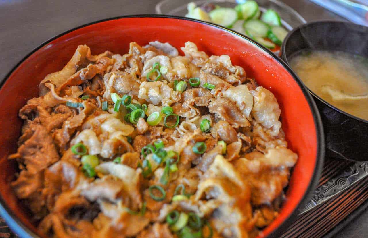 Black pork delight on rice