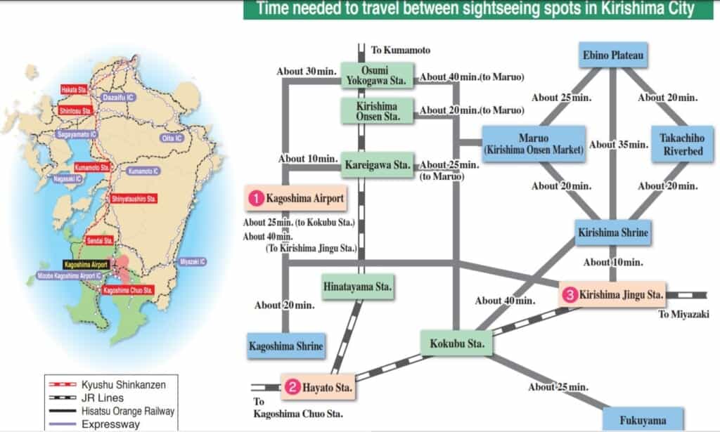 Kirishima - access map