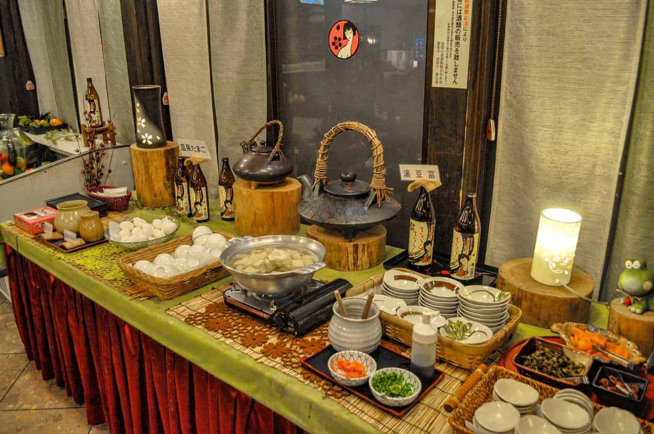 Breakfast buffet at Sakura Sakura Onsen