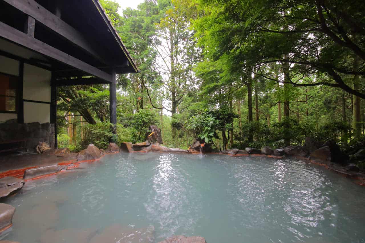 Sakura Sakura Onsen's outdoor bath