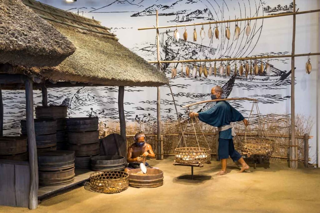 Wakasa Obama museum display of fisherman in Japan