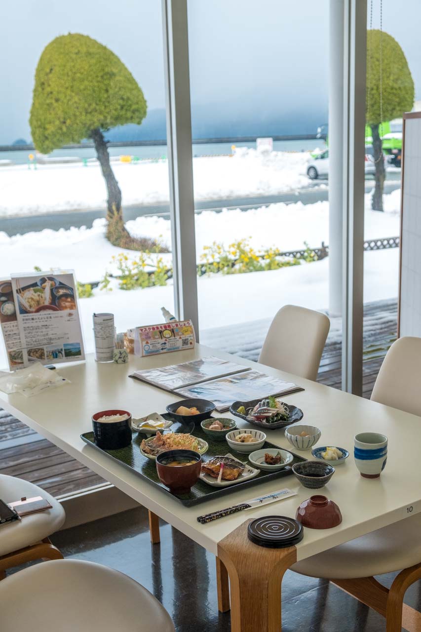 Japanese lunch during winter in Japan