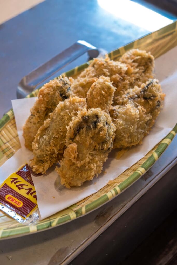breaded oysters in japan