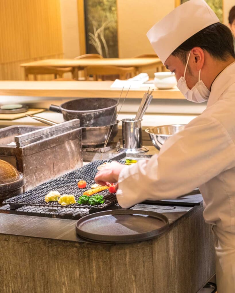 chef in kinosaki onsen restaurant