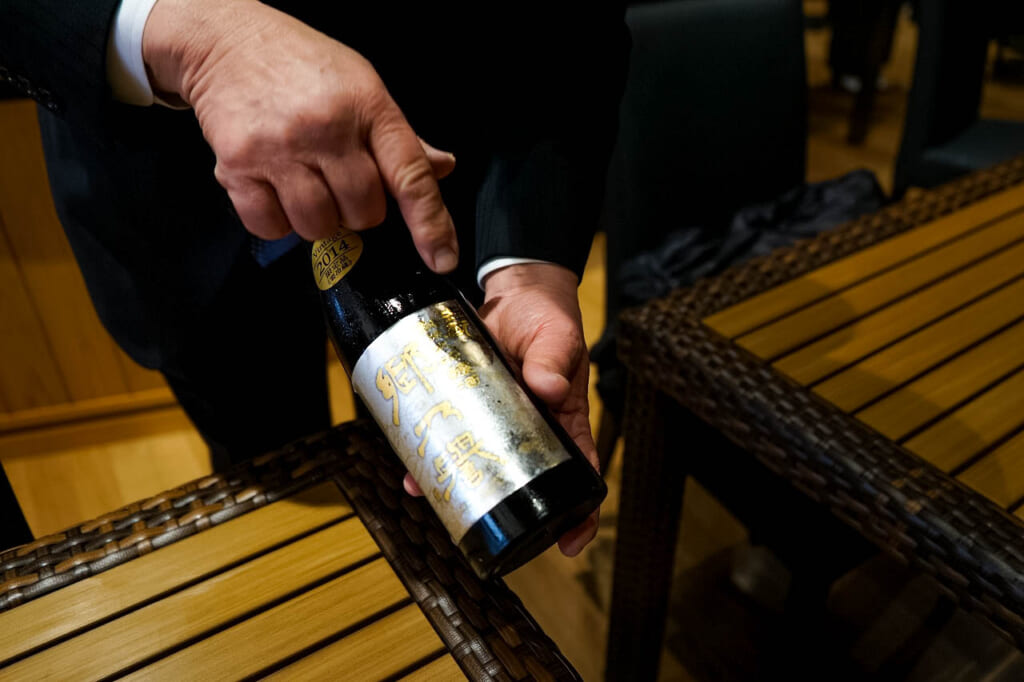 award-winning sake in  Japanese brewery