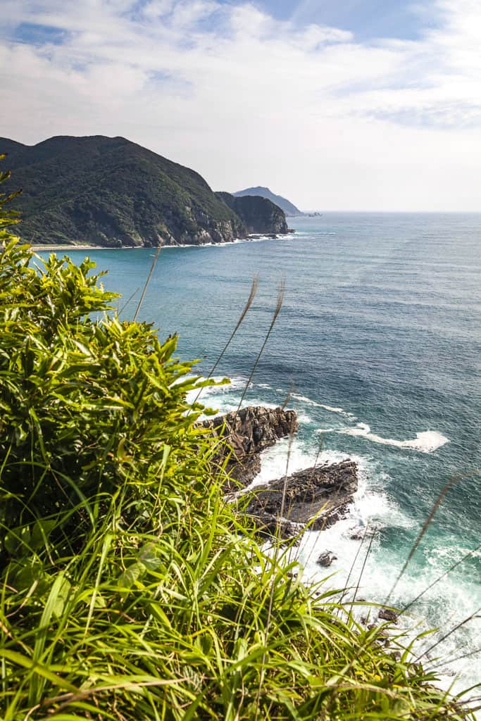 Takahama Beach coastline with blue waters