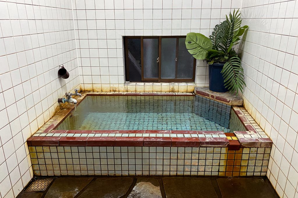 Onsen bath at Minshuku Miyako