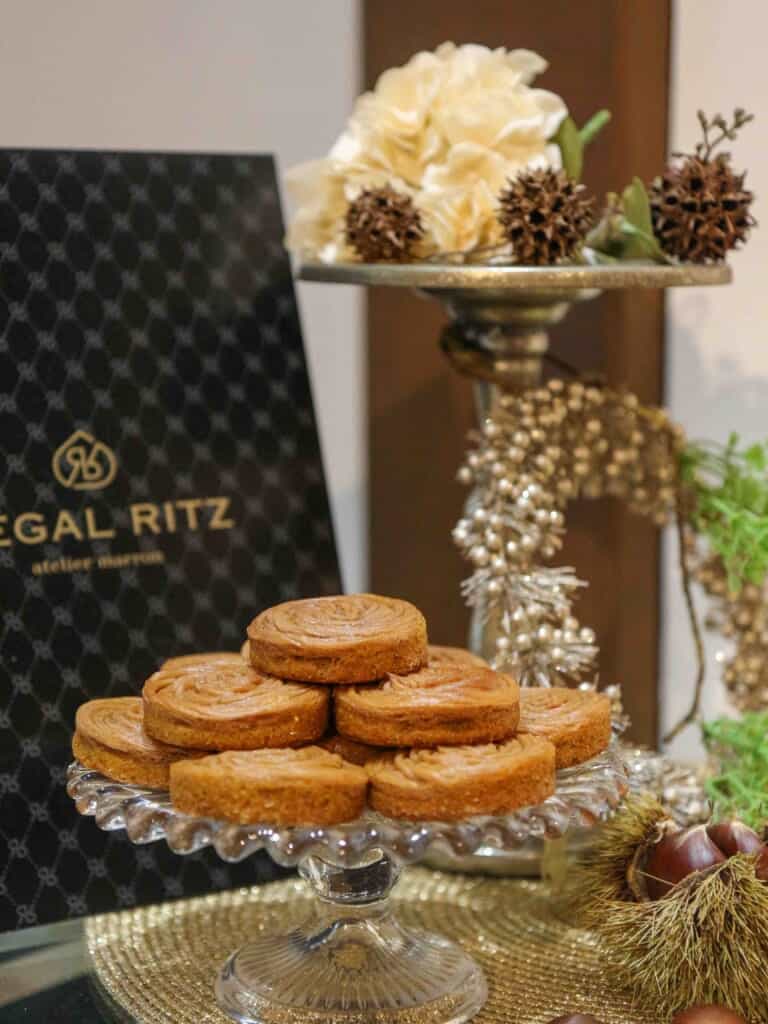 Mont Blanc sweets on display