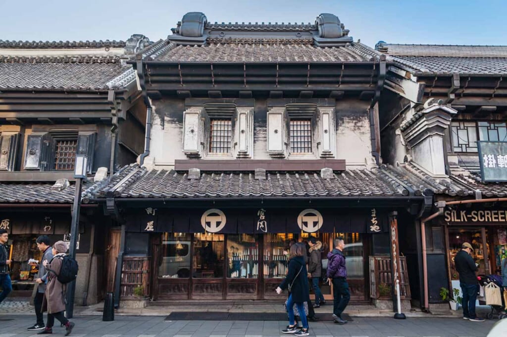 Edo era warehouse-style shops in Kurazukuri in Kawagoe, Japan