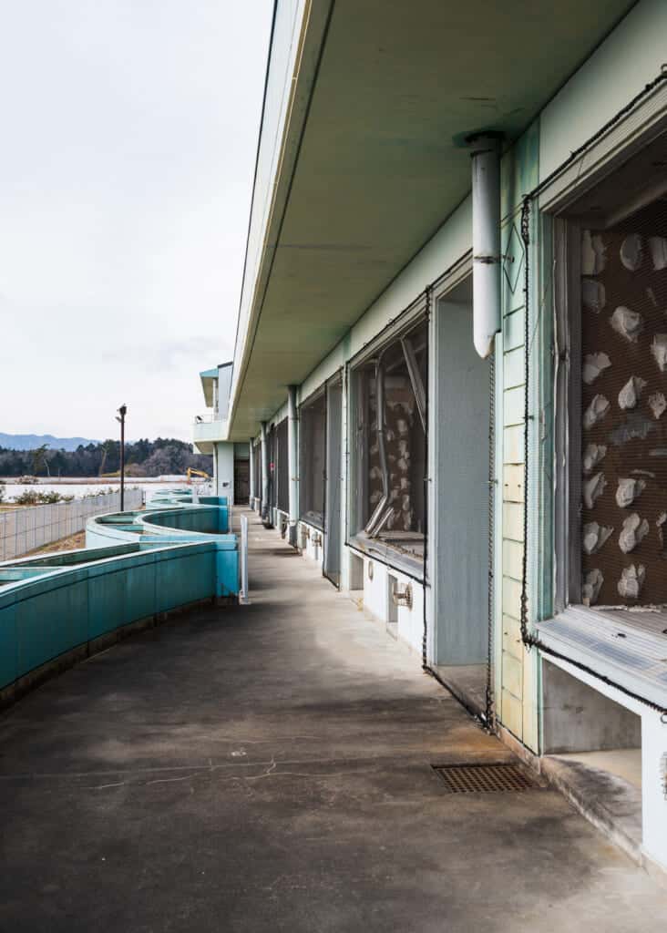 first floor exterior of Remains of the Namie Town Ukedo Elementary School