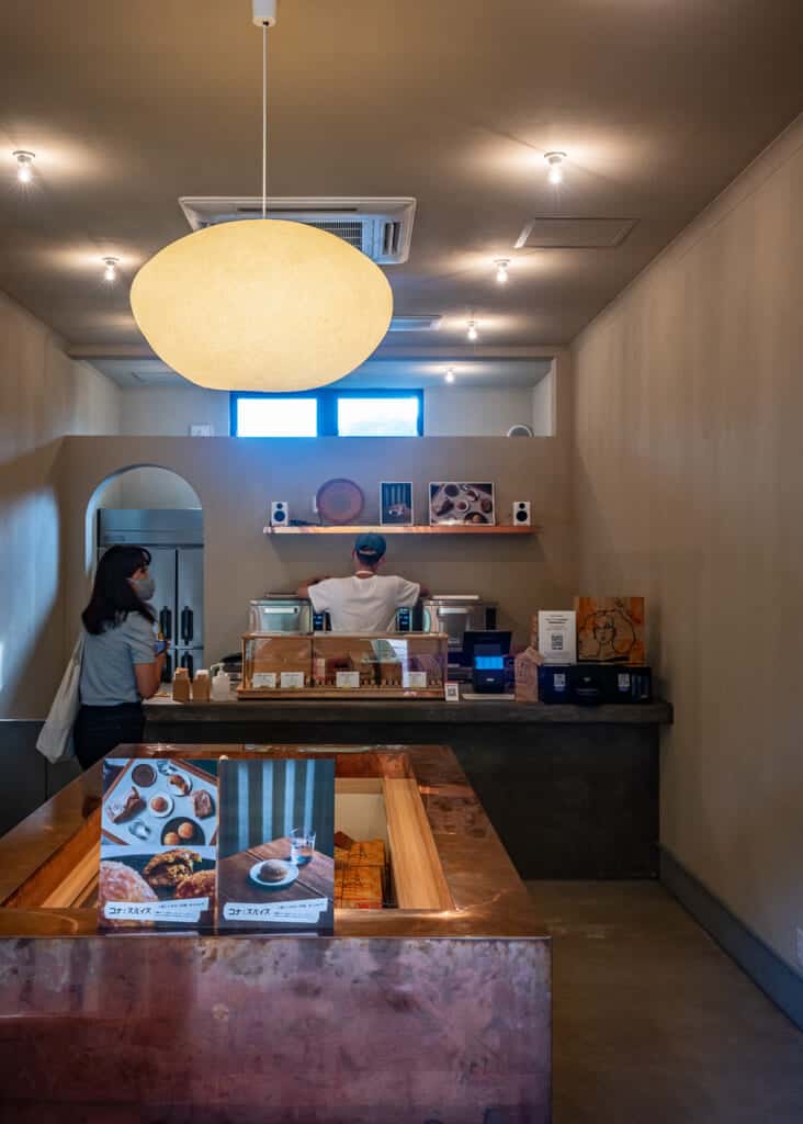 bakery interior with two people in japan