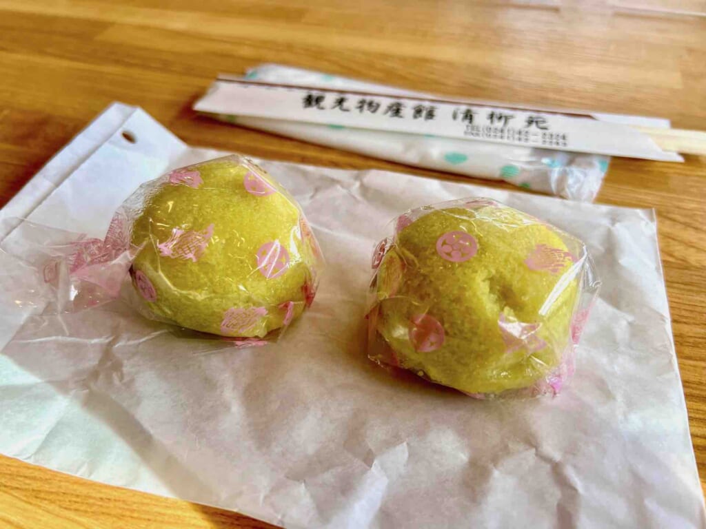 steamed awamanju at Ikoi-no-yakata Hotto in Yanaizu, Fukushima