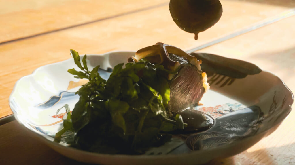 local veetables and meat