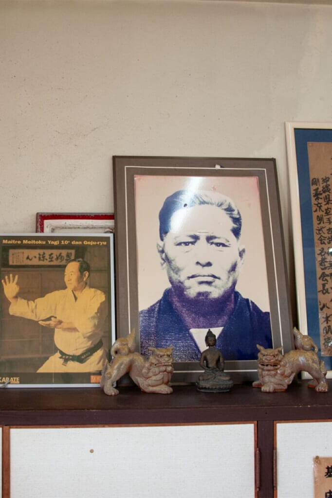 Posters on display in Yagi Dojo in Naha, Okinawa