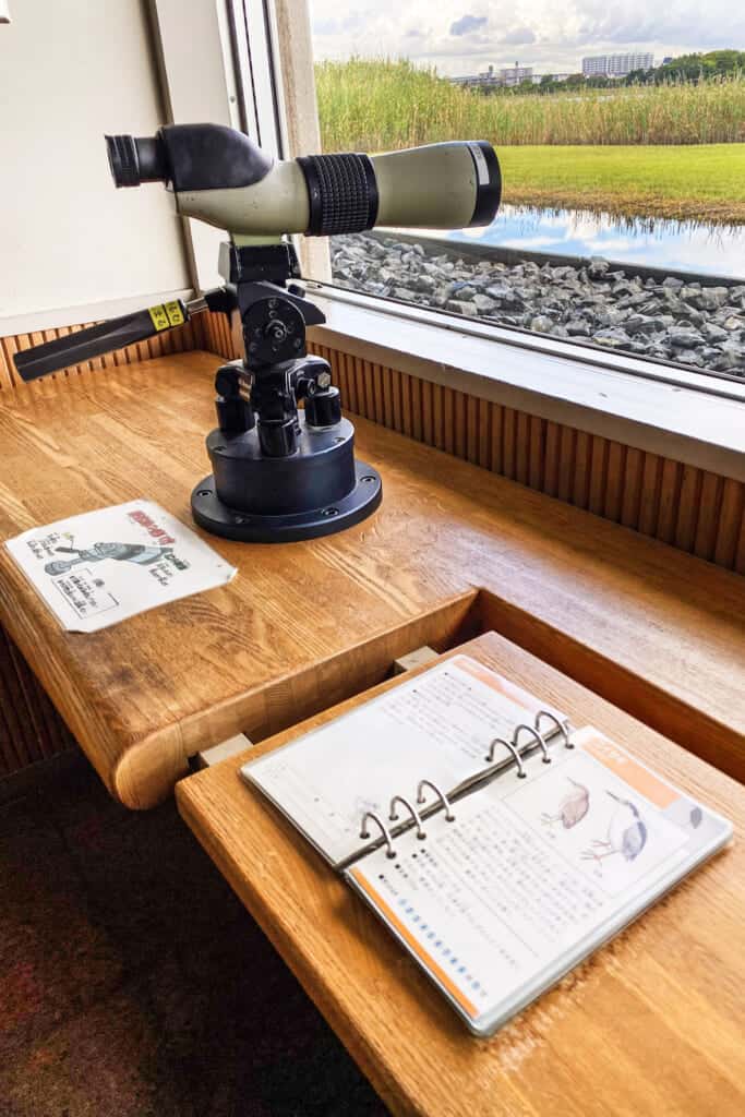 Spotting scope at Yatsuhigata Nature Observation Centre