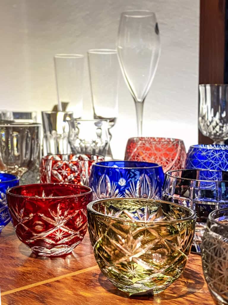 Kiriko glasses at Sokichi’s Kiriko Workshop